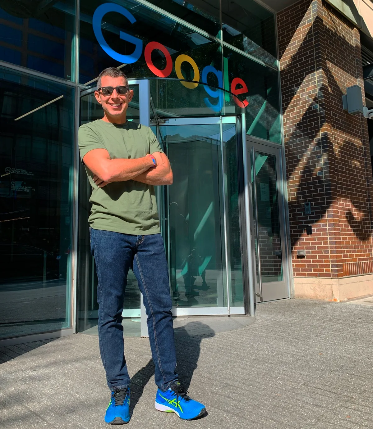 Bob Garcia outside the Google office